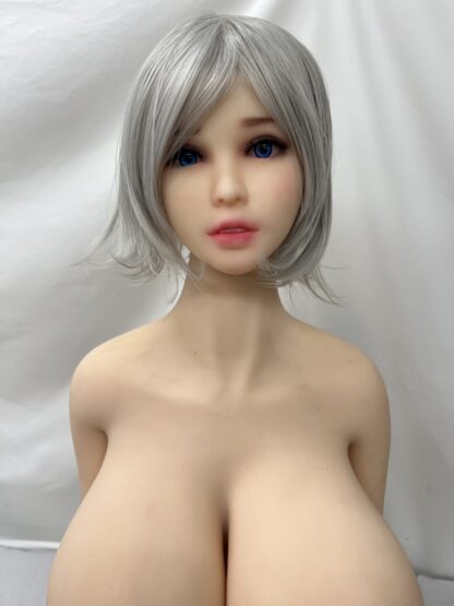 【中古美品】TPEドール　爆乳　ホール脱着式　ゼリー胸　自立加工有　指骨格　ヒート機能動作未確認　未使用ホール二個付き　約170cm　DF5076 - 画像 (4)
