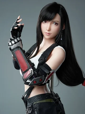 【新古品未使用品】即納　GameLady　Tifa硬質植毛ヘッド　ハードハンド、フット　リアルメイク　Iカップ　ホール一体型未使用　フル衣装付属　指骨格　ゼリー胸　約165cm　DF5170