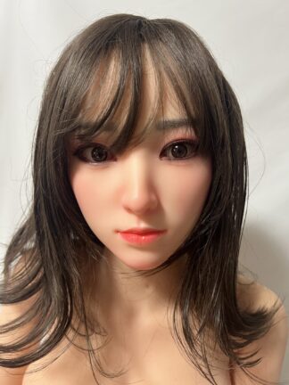 【中古】Sinodoll戦闘機シリコンボディ+メーカー不明S24硬質シリコンヘッド　ホール一体型　ハードフット　ゼリー胸　太もも柔らか仕上げ　約160cm　DF5176