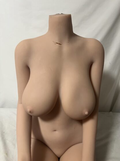【中古】WMDOLL TPEボディのみ　小麦肌　指骨格　ホール脱着式　ゼリー胸　自立加工有　ボディのみで約150cm　DF5272 - 画像 (2)