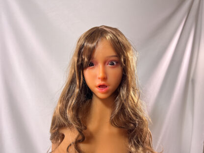 【中古美品】Yearndoll 約163cm 小麦肌 フルシリコン製 #Y22ヘッド + TPE製ボディ 口稼働、目の開閉あり ホール一体型 DF5316 - 画像 (4)