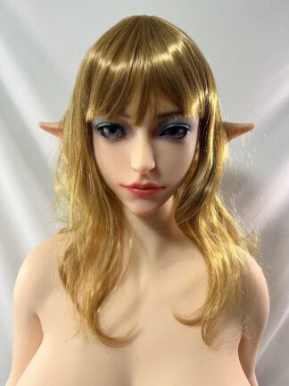 【中古】HRdoll　エルフヘッド　フルシリコン　口可動有　お尻柔らか　指骨格　ホール一体型　ゼリー胸　自立加工有　Pカップ　爆乳　約158cm　DF5375