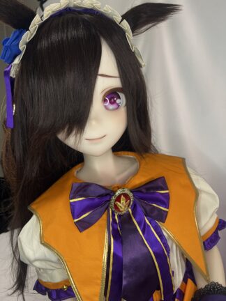 【中古超美品】LASDOLL（LAS漫研）カスタムヘッド　ウマ娘ライスシャワー　コスプレ衣装付属　ホール一体型　指骨格　自立加工有　フルシリコン　約146cm　DF5441