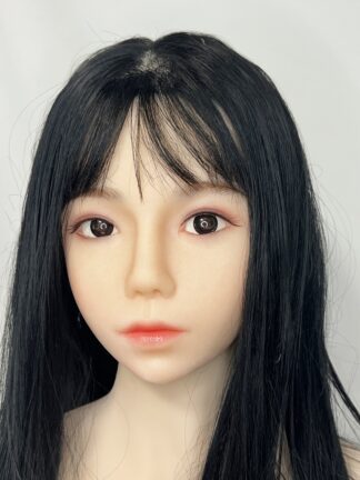 【中古】フルシリコンドール　植毛硬質ヘッド　ホール一体型　指骨格　ゼリー胸　自立加工有　約140cm　DF5491