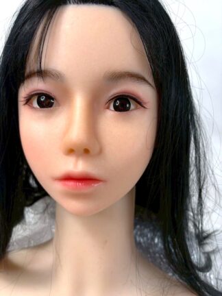 【中古】フルシリコンドール　植毛硬質ヘッド　ホール一体型　指骨格　ゼリー胸　自立加工有　約140cm　DF5491