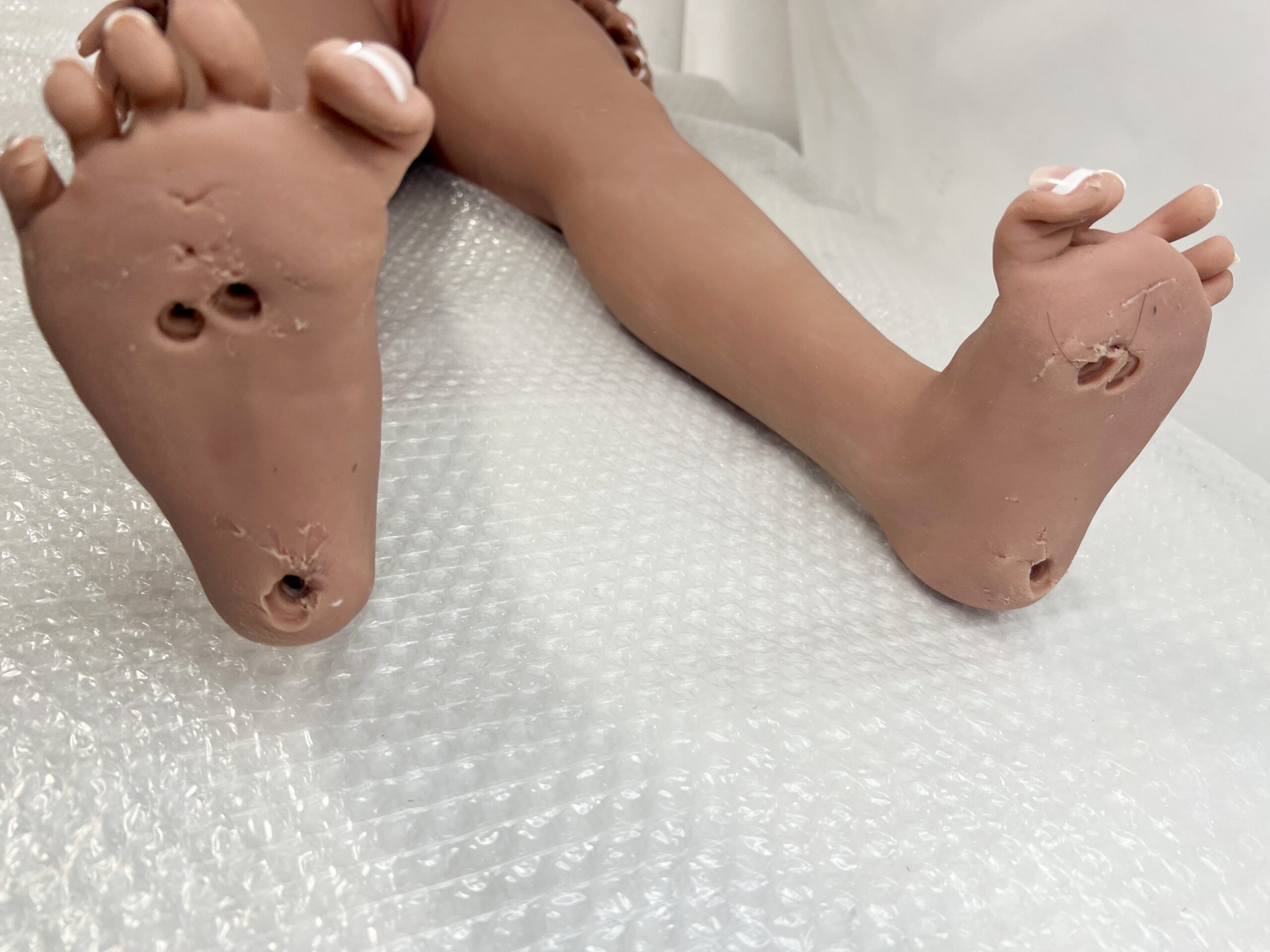 【中古】TPEドール ボディのみ 小麦肌 爆乳 ホール一体型 中空胸 約95cm DF5534 - 画像 (12)