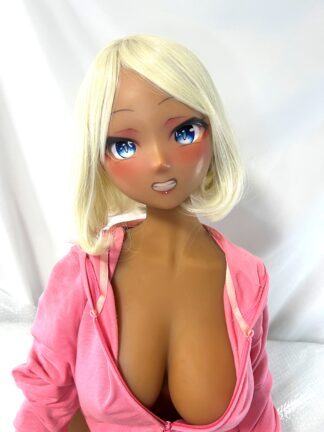 【中古】Aotumedoll シリコンヘッド+TPEボディ　小麦肌　Fカップ　自立加工有　指関節　ホール一体型　ゼリー胸　約155cm　DF5712