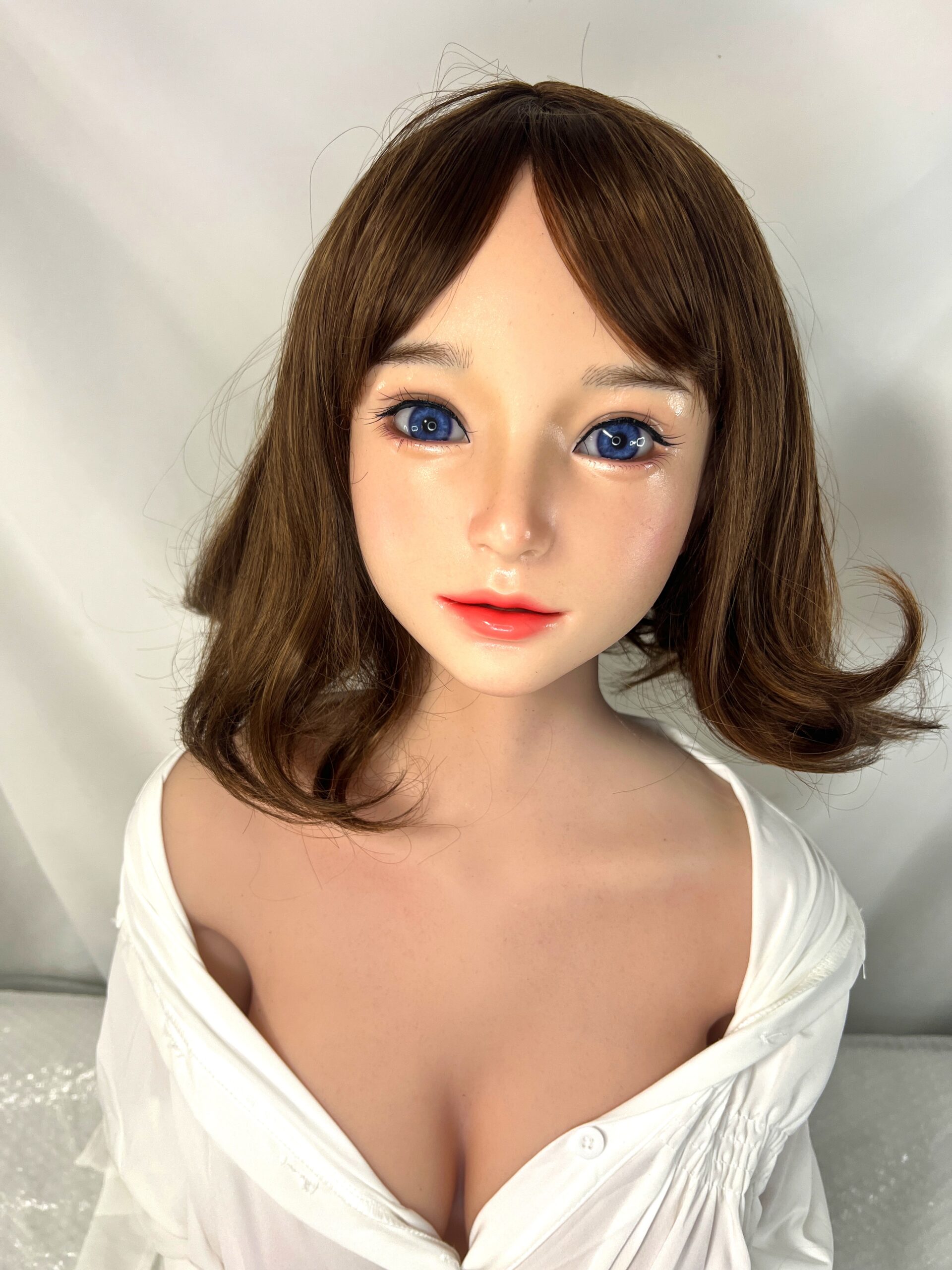 【中古】Dollsenior 軟性シリコンヘッド シリコンボディ ハードハンドフット 自立加工有 指関節 ホール一体型 ゼリー胸 約148cm DF5745 - 画像 (4)