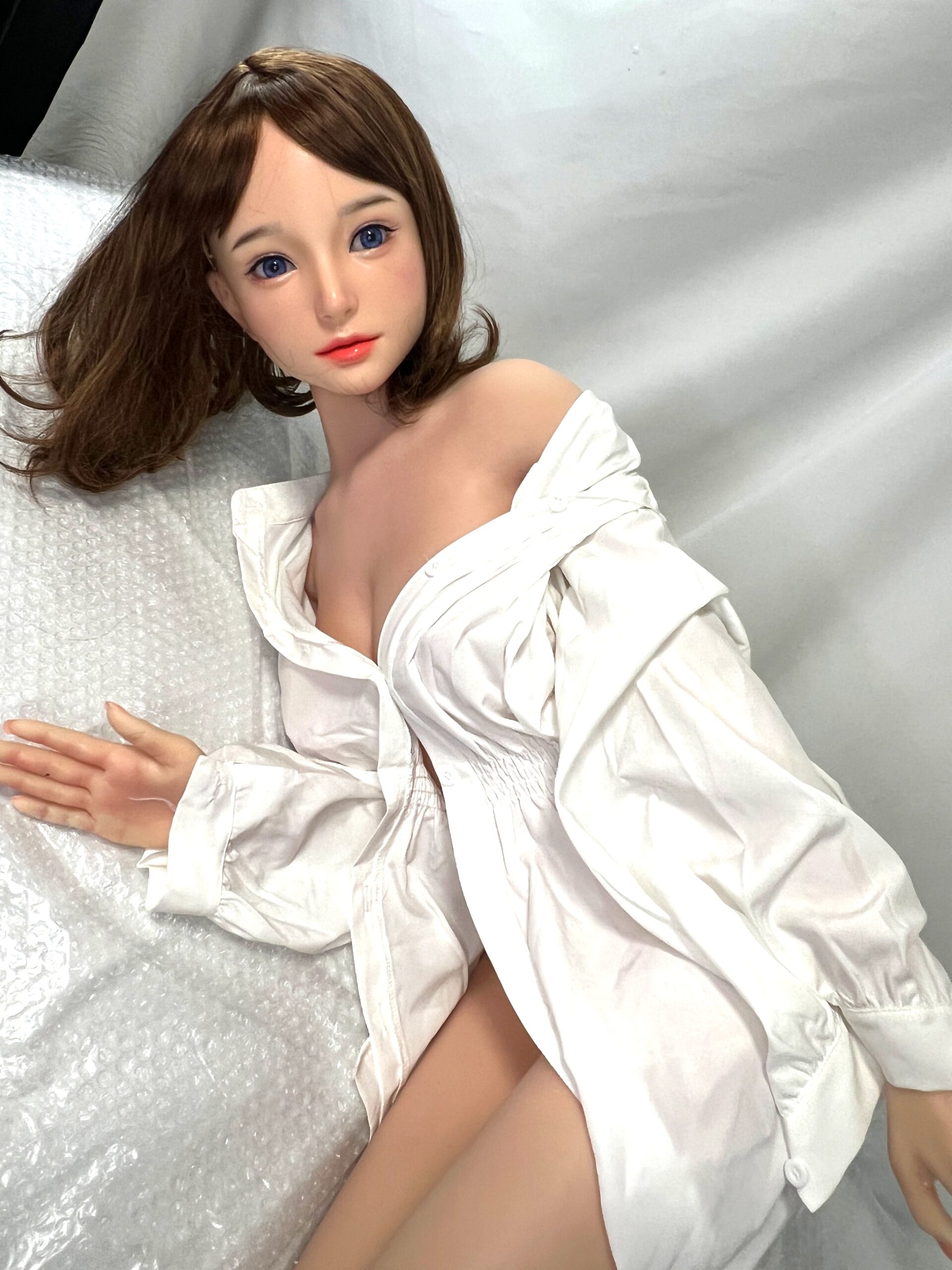 【中古】Dollsenior 軟性シリコンヘッド シリコンボディ ハードハンドフット 自立加工有 指関節 ホール一体型 ゼリー胸 約148cm DF5745 - 画像 (9)
