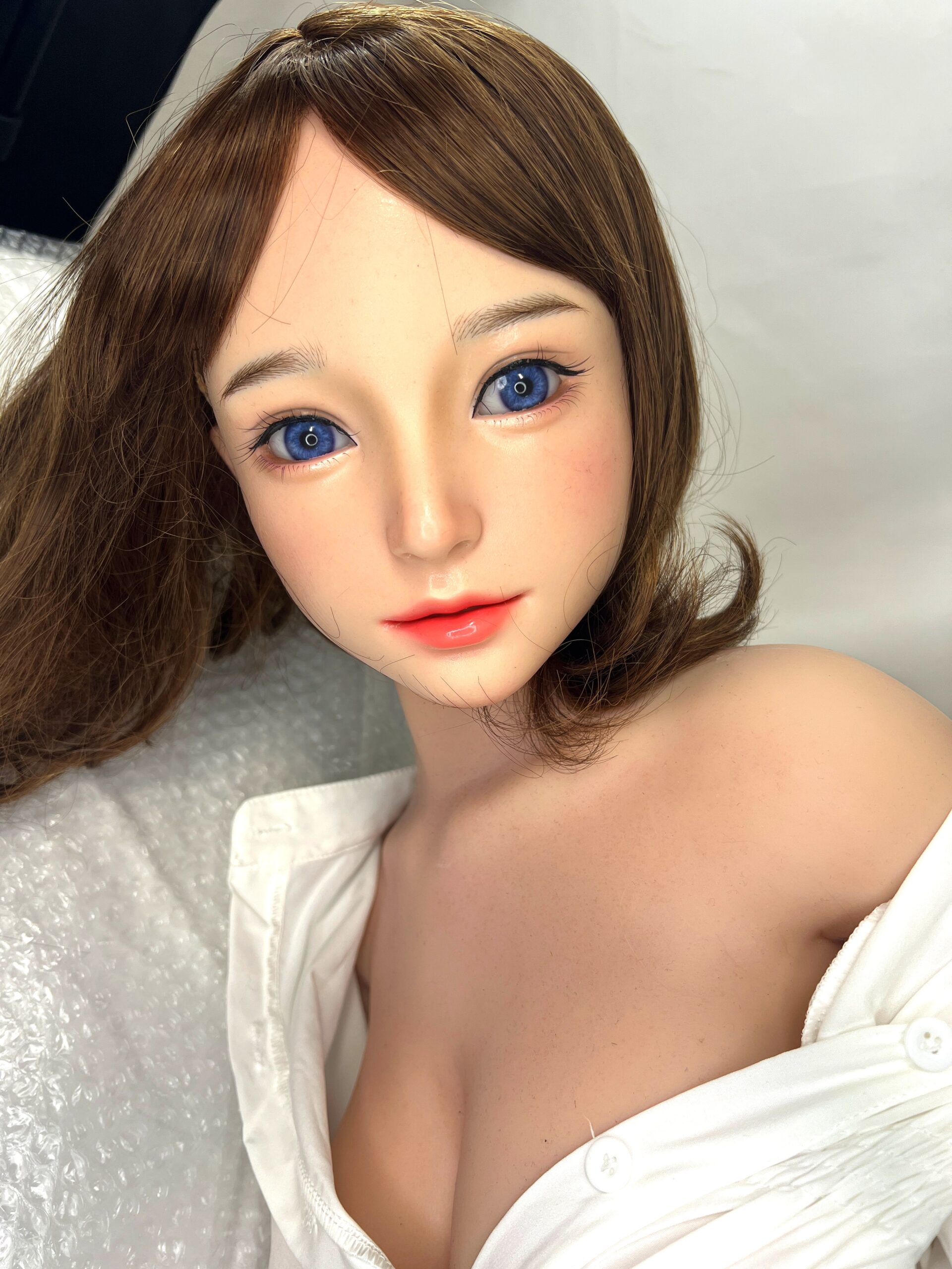 【中古】Dollsenior 軟性シリコンヘッド シリコンボディ ハードハンドフット 自立加工有 指関節 ホール一体型 ゼリー胸 約148cm DF5745 - 画像 (7)