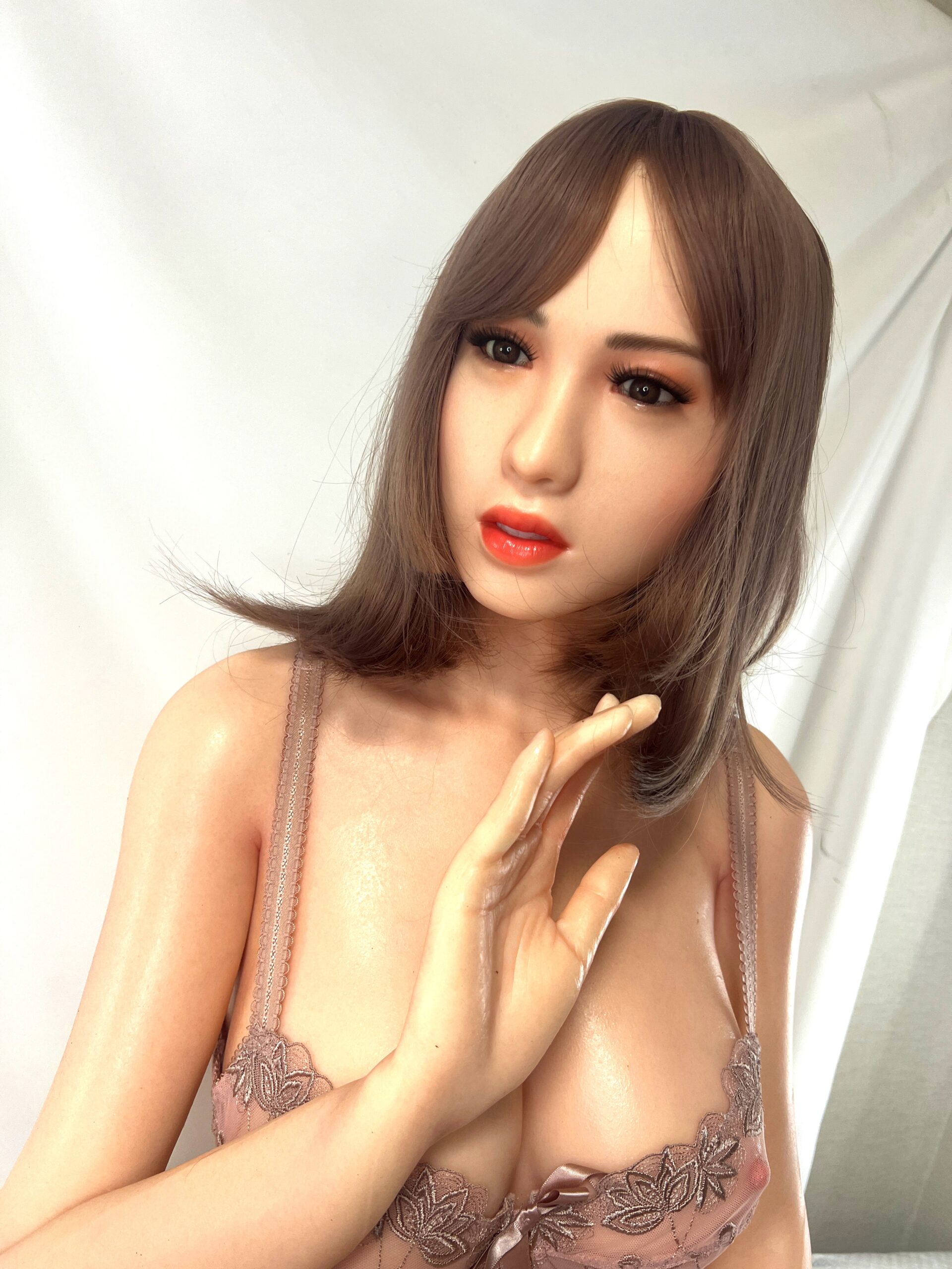 【中古美品】RZRDOLL 人造人 理恵ヘッド 専用ジョイント ホール未使用品 自立加工有 指関節 ホール一体型 ゼリー胸 約170cm DF5751 - 画像 (6)